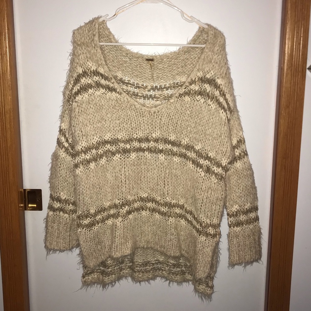 FREE PEOPLE eyelash striped sweater